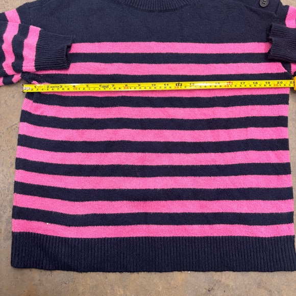 Loft Mock Neck Sweater Stripe blue and pink Womens Size Medium - Picture 7 of 7
